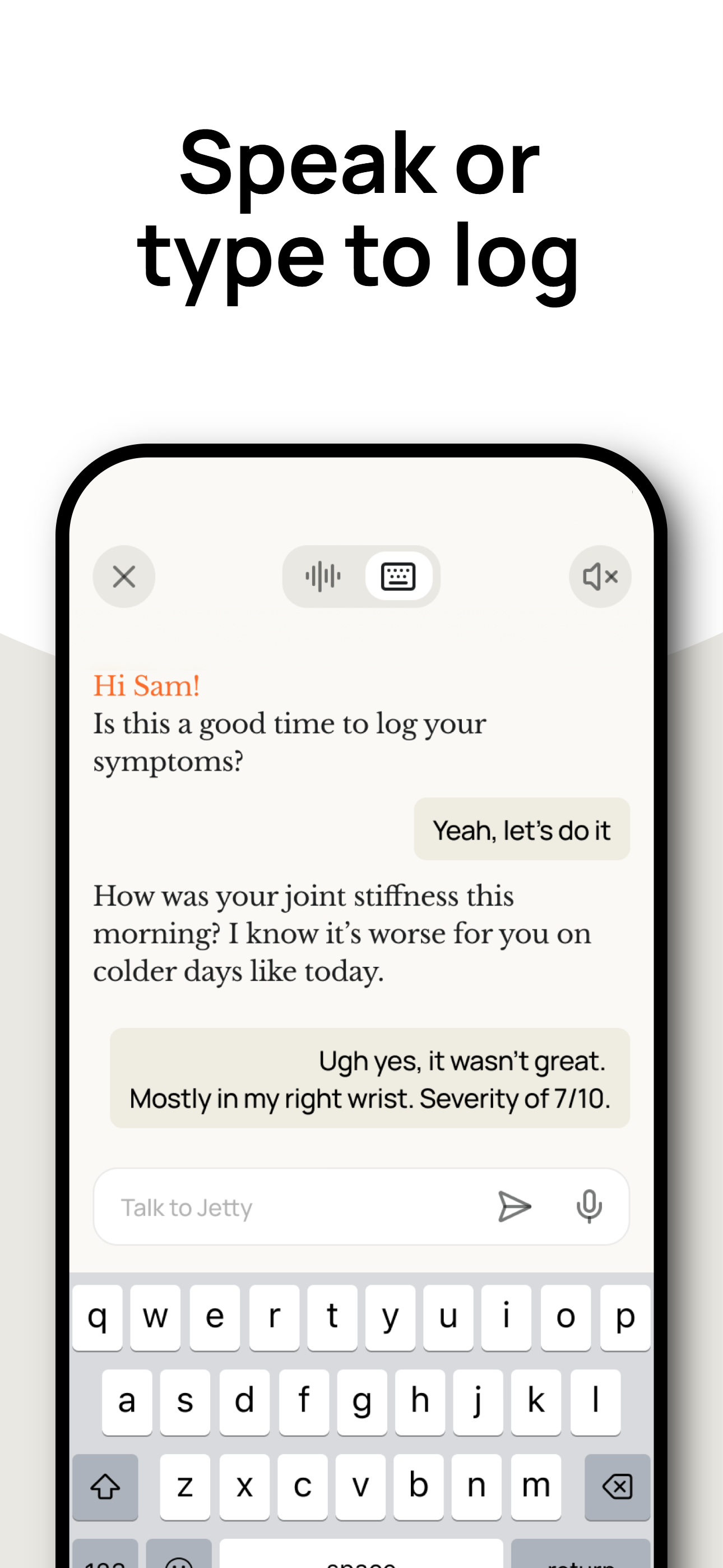 Jetty AI Symptom Tracker App Store screenshot 3